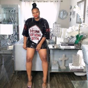 Sale‼️ no discount Birthday sequin shirt dress Bodycon